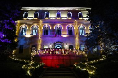 Campobasso, Molise, İtalya - 21 Aralık 2021: Corso Giuseppe Mazzini 'den Mario Pagano Ulusal Yatılı Okulu