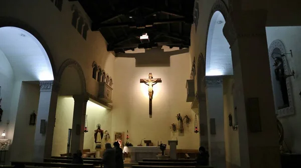 Campobasso Molise Włochy Września 2019 Wnętrze Kościoła San Leonardo Zbudowanego — Zdjęcie stockowe