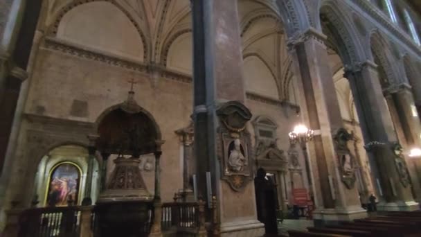 Νάπολη Καμπανία Ιταλία Ιανουαρίου 20222 Επισκόπηση Του Καθεδρικού Ναού Της — Αρχείο Βίντεο