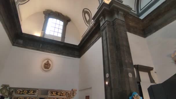 Naples Campania Italy January 2022 Overview Interior Deconsecrated Seventeenth Century — Vídeos de Stock