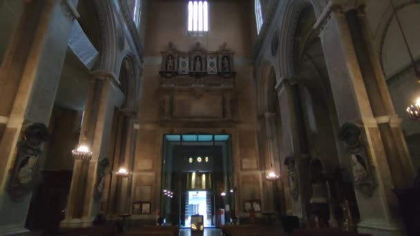 Naples Campania Italy January 20222 Overview Cathedral Santa Maria Assunta — Vídeo de Stock