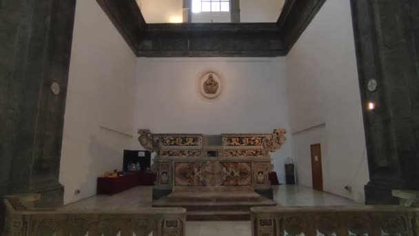 Naples Campania Italy January 2022 Overview Interior Deconsecrated Seventeenth Century — Stockvideo