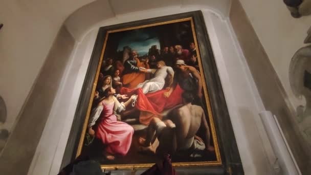Naples Campania Italy January 2022 Seventeenth Century Canvas San Pietro — Video