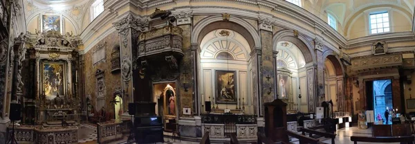 Naples Campania Italy December 2021 Panoramic Photo Interior Seventeenth Century — Stock fotografie