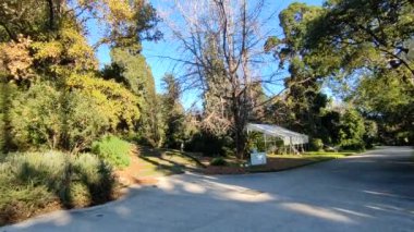 Napoli, Campania, İtalya - 19 Ocak 2022: Napoli Botanik Bahçesi veya Real Orto Botanico, 1807 'de Via Foria' daki Real Albergo dei Poveri 'nin yanına inşa edildi.