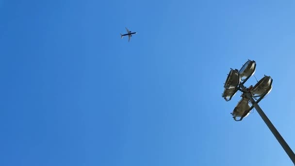 Nápoles Campania Italia Enero 2022 Avión Despegó Del Aeropuerto Capodichino — Vídeo de stock