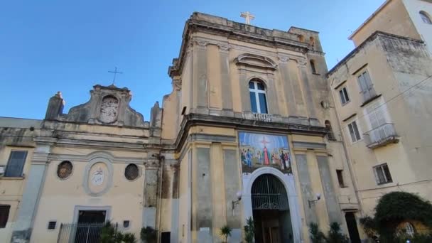 Neapel - Panoramica della Chiesa di Santa Maria della Fede dalla piazza — Stockvideo