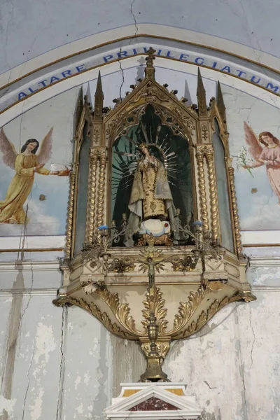 Naples Campania Italy January 2022 Interior Small Fourteenth Century Church — Stock Photo, Image