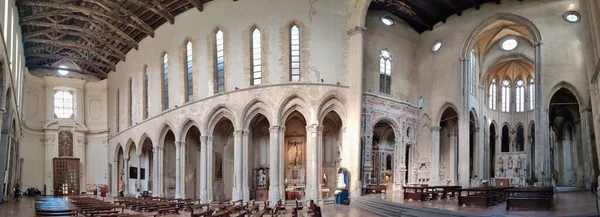 Nápoles Campânia Itália Janeiro 2022 Fotografia Panorâmica Interior Basílica San — Fotografia de Stock