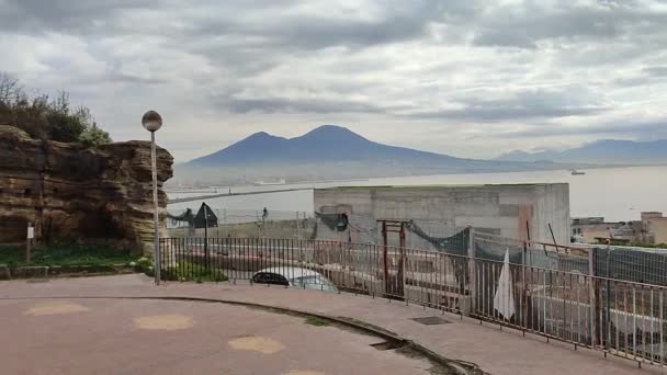 Naples Campanie Italie Janvier 2021 Vue Ensemble Belvédère Monte Echia — Video