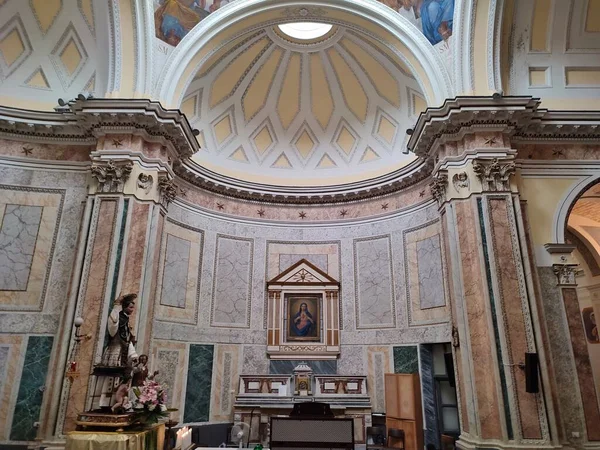 Procida Campania Italia Septiembre 2021 Interior Iglesia San Leonardo Del —  Fotos de Stock