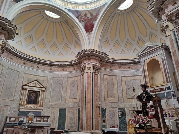 Procida Campania Italië September 2021 Interieur Van Achttiende Eeuwse Kerk — Stockfoto