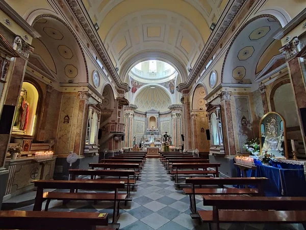 Procida Campania Italia Septiembre 2021 Interior Iglesia San Leonardo Del —  Fotos de Stock