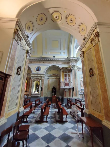 Procida Campania Italy September 2021 Interior 18Th Century Church San — стоковое фото