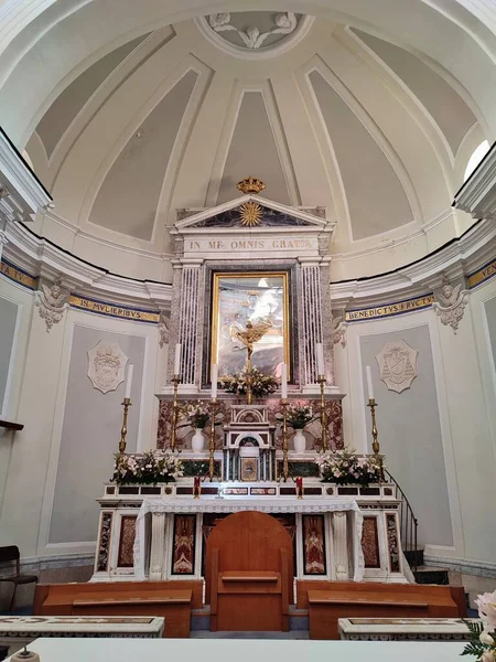 Procida Kampania Włochy Września 2021 Wnętrze Xvii Wiecznego Kościoła Santa — Zdjęcie stockowe