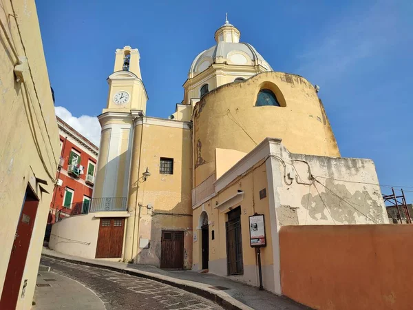 Procida Campania Itália Setembro 2021 Igreja Século Xvii Santa Maria — Fotografia de Stock