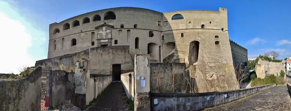 Napoli Campania Italia Febbraio 2022 Foto Panoramica Del Trecentesco Castel — Foto Stock