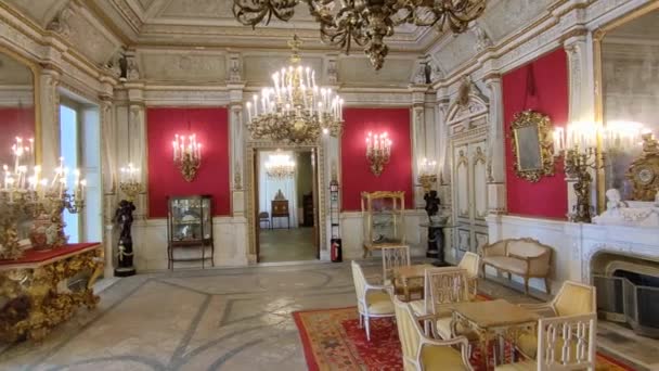 Naples Campania Italy February 2022 Overview Interior Rooms Nineteenth Century — Stock Video