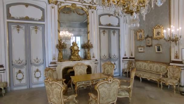 2022年2月28日 意大利那不勒斯 坎帕尼亚 Riviera Chiaia 19世纪Pignatelli别墅室内概览 — 图库视频影像