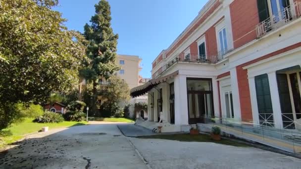 Nápoly Campania Olaszország 2022 Február Xix Századi Villa Pignatelli Áttekintése — Stock videók
