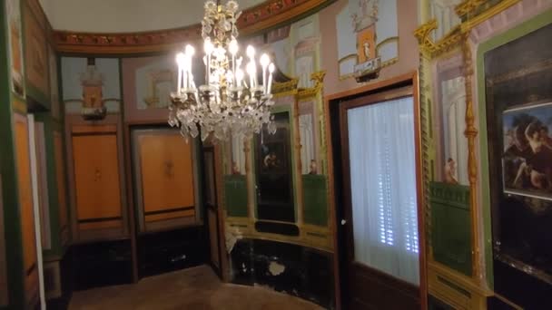 Napoli Campania Italy February 2022 Overview Internal Room Villa Pignatelli — 비디오