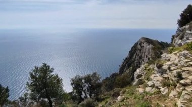 Anacapri, Campania, İtalya - 12 Mart 2022: Monte Solaro bakış açısı