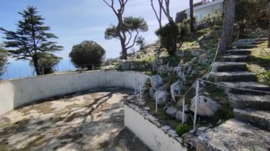 Anacapri, Campania, İtalya - 12 Mart 2022: Monte Solaro bakış açısı