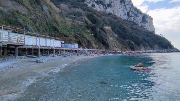 Capri Campanie Italie Mars 2022 Vue Ensemble Des Ruines Villa — Video