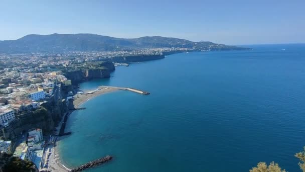 Vico Equense Campania Marzo 2022 Panoramica Della Penisola Sorrentina Dal — Video Stock