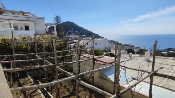 Capri Campania Italia Marzo 2022 Vista General Del Pueblo Desde — Vídeo de stock