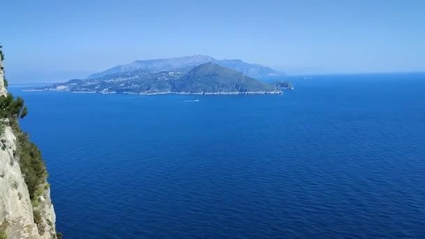 Capri Campania Italia Marzo 2022 Vista General Costa Desde Sitio — Vídeos de Stock