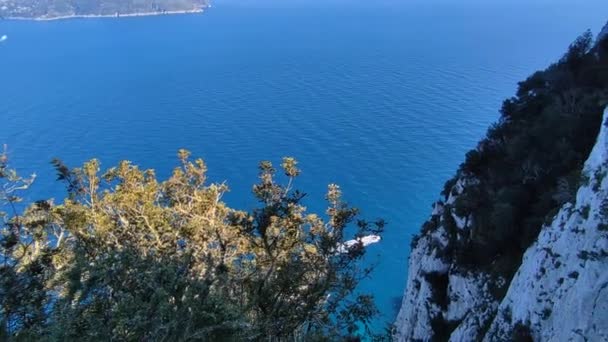 Capri Campania Itália Março 2022 Visão Geral Mirante Abaixo Igreja — Vídeo de Stock