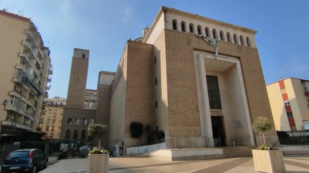 Νάπολη Καμπανία Ιταλία Μαρτίου 2022 Επισκόπηση Της Εκκλησίας Του San — Αρχείο Βίντεο