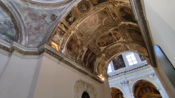 Neapel Kampanien Italien April 2022 Überblick Über Die Avalos Kapelle — Stockvideo