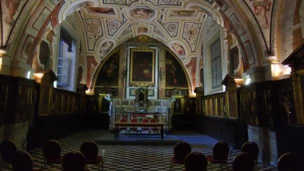 Naples Campania Italy April 2022 Overview Vasari Sacristy Old Sacristy — Stock Video