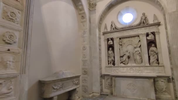 Neapol Kampania Włochy Kwietnia 2022 Przegląd Kaplicy Correale Wiecznym Kościele — Wideo stockowe