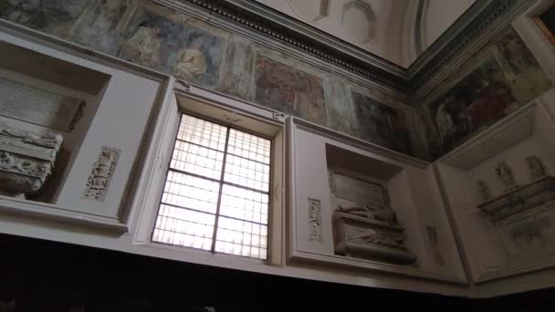 Νάπολη Καμπανία Ιταλία Απριλίου 2022 Εσωτερική Επισκόπηση Της Εκκλησίας Του — Αρχείο Βίντεο
