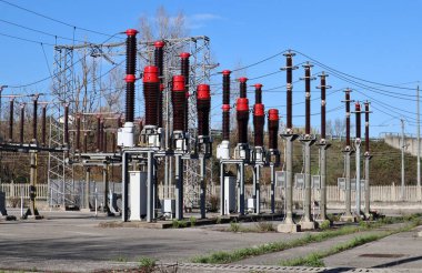 Benevento, Campania, Italy - December 19, 2021: Electric substation near the Central Station of Benevento clipart