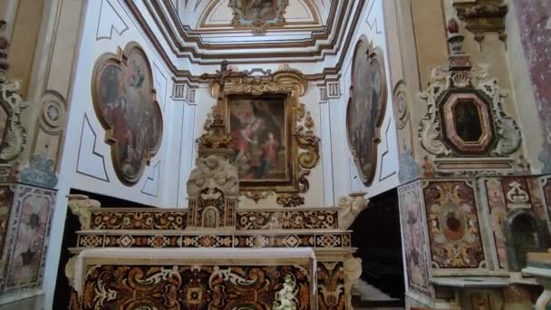 Benevento Campania Italy May 2022 Interior Overview Seventeenth Century Church — Vídeos de Stock