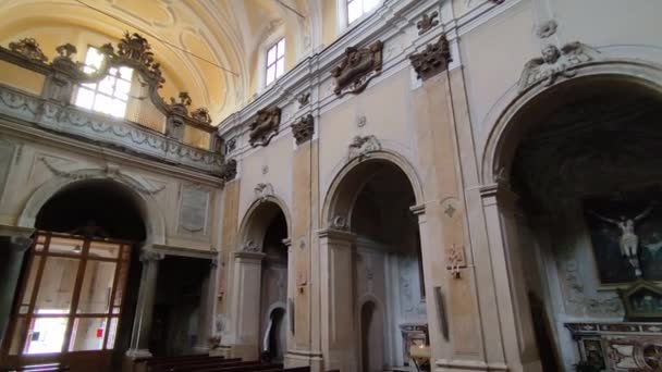 Benevento Campania Italy May 2022 Interior Overview Seventeenth Century Church — стокове відео