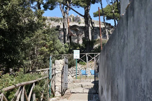 Capri Campania Italy March 2022 Entrance Archaeological Site Villa Jovis — стоковое фото