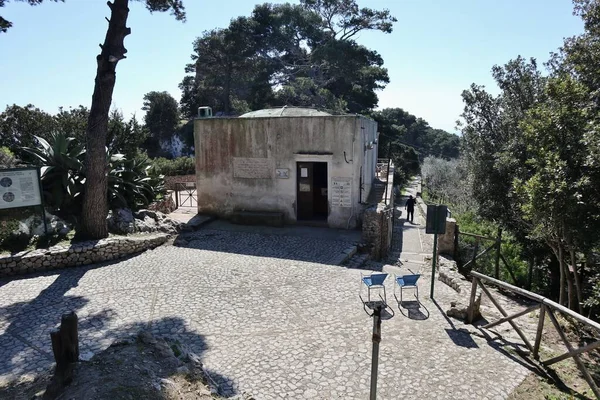 Capri Campania Italy March 2022 Entrance Archaeological Site Villa Jovis — Stockfoto