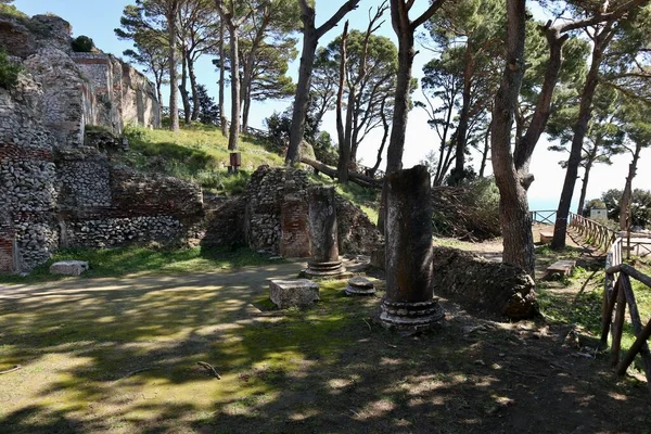 Capri Campania Italy March 2022 Roman Ruins Villa Jovis One — стоковое фото