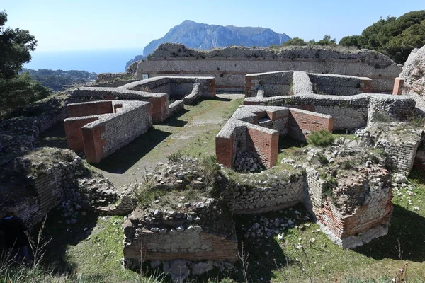 Capri Campania Italy March 2022 Panorama Island Archaeological Site Villa — Stok fotoğraf