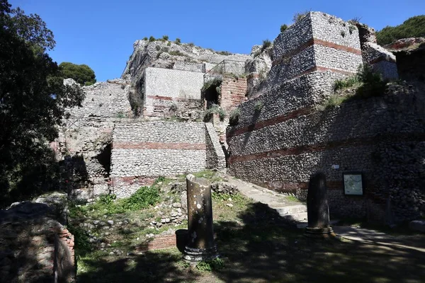 Κάπρι Καμπανία Ιταλία Μαρτίου 2022 Ρωμαϊκά Ερείπια Της Villa Jovis — Φωτογραφία Αρχείου