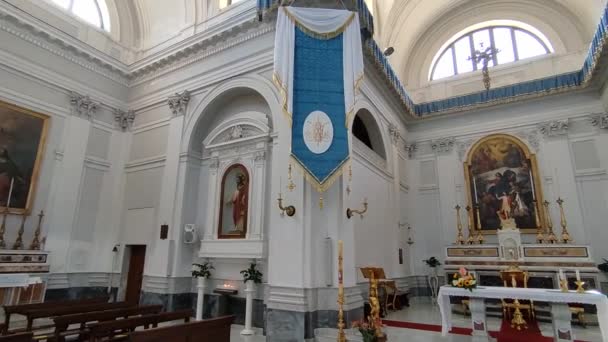 Ischia Campania Italia Maggio 2022 Interno Della Chiesa Ottocentesca Santa — Video Stock