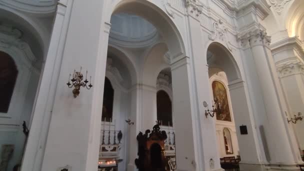Ischia Campania Italia Mayo 2022 Interior Catedral Santa Maria Assunta — Vídeos de Stock