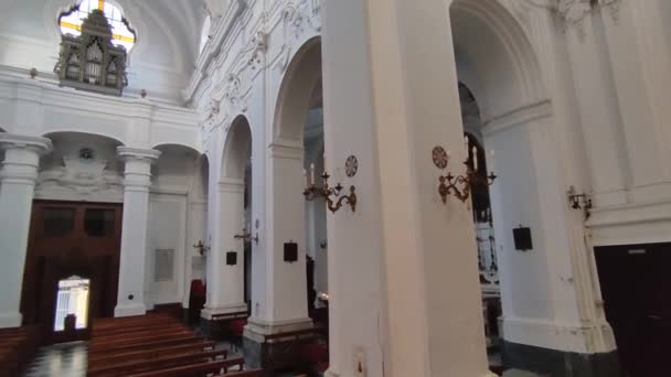 Ischia Campania Italia Mayo 2022 Interior Catedral Santa Maria Assunta — Vídeo de stock