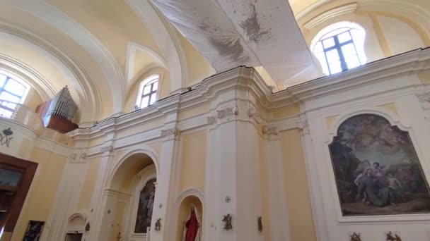 Ischia Campania Italy May 2022 Interior Eighteenth Century Church Sant — 图库视频影像