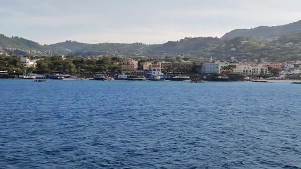 Ischia Campania Olaszország 2022 Május Ischia Szigetének Áttekintése Nápolyba Tartó — Stock videók
